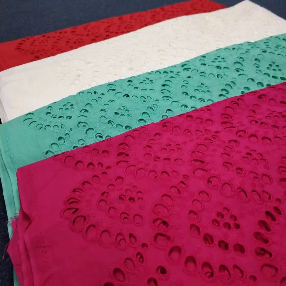 

Cutout Holes Beaded Handcut cotton Lace African Swiss lace voile fabric high quality 5 yards/PC 30