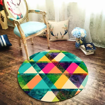 

New Art 3D Round Desktop Protection Sticker Waterproof Wall Sticker Living Room Bedroom Sticker Semicircle Threshold Sticker