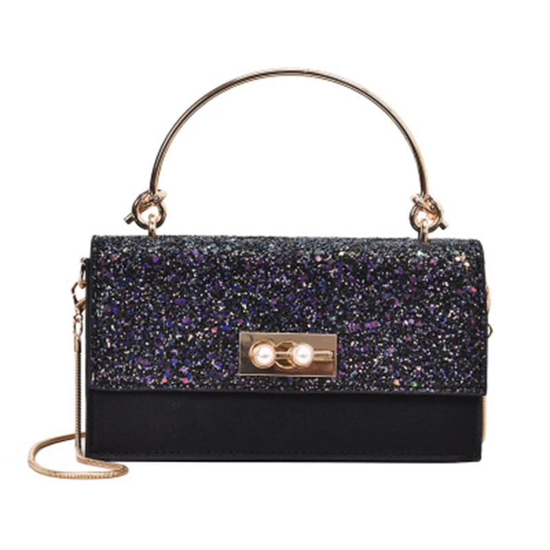 Quadrato Modo Spalla Versione A Piccola Della Primavera black Sequins red Tracolla Catena 2019 Mobile Del Borsa Tote Sacchetto Di Coreana Black Nuovo Borse TfwA8x