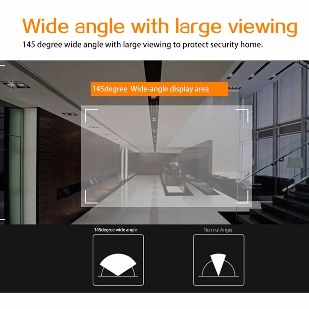 Danmini YB-43CH скрытый электронный кошачий глаз 145 градусов широкоугольный дверной монитор 4,3 дюймов цветной экран глазок