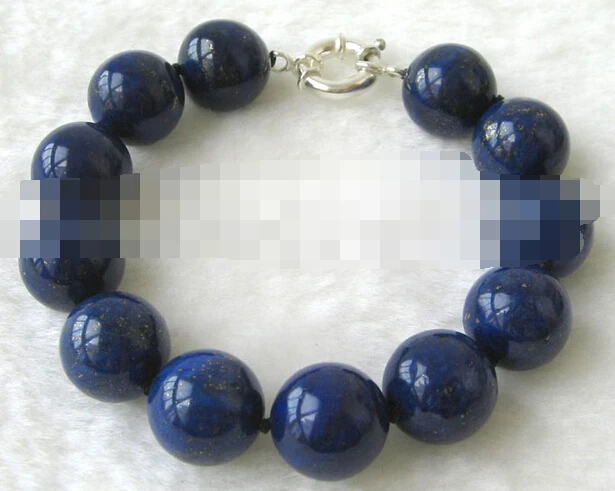 

Hot sell ->@@ > 00867 natural perfect round lapis lazuli bracelet -Top quality free shipping