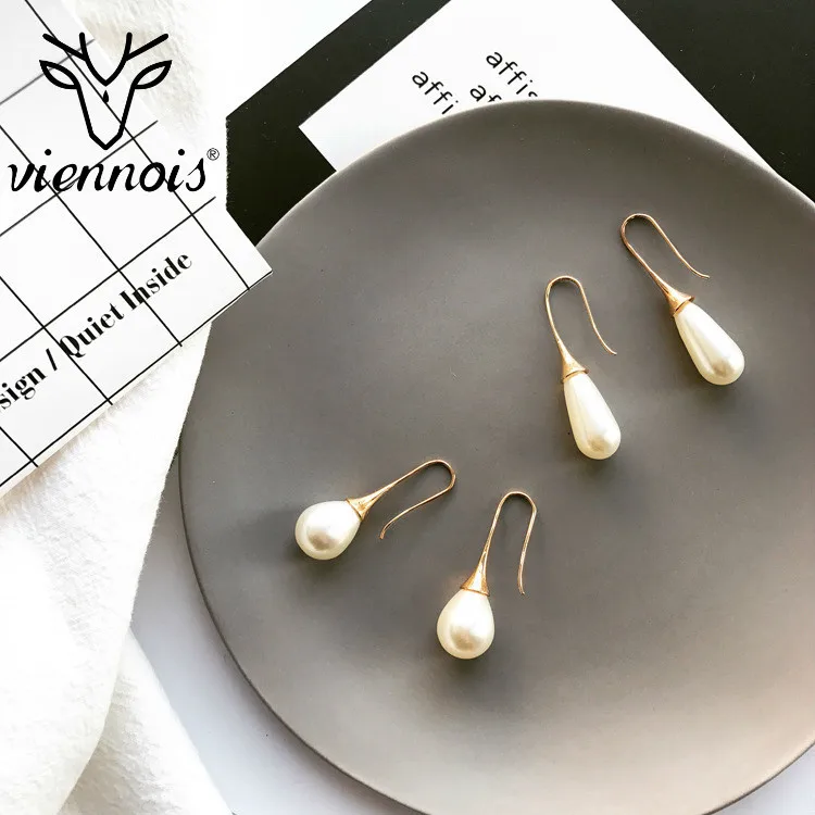 

Viennois Drip Simulated Pearl Earrings Long Temperament Lady Quality Personality Joker Exceed Immortal Girl Heart Ins Earring