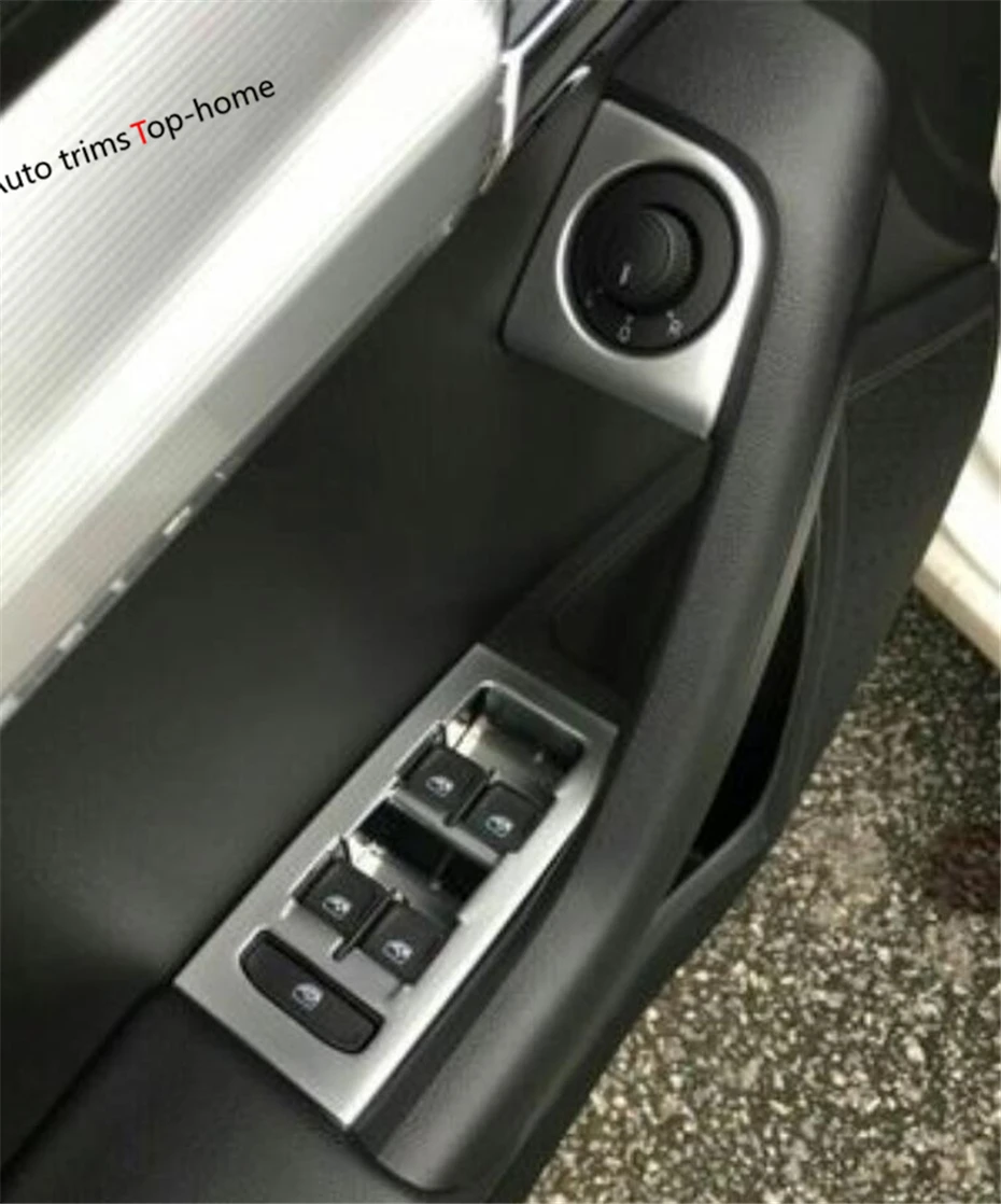 Apoio de Braço Botão de Elevador de Vidro Vidro de Janela Moldura do Painel Guarnição para Skoda Yimaautotrims Abs da Porta de Janela Mk3 a7 Tampa Octavia 2015 2018 10 High Quality trim panel