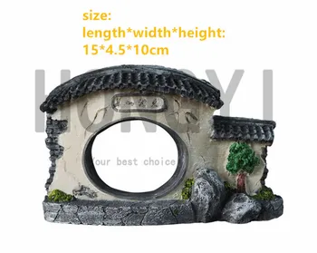 

HONGYI 1 piece fish tank decorations aquarium landscaping rockery moon gate door and yard traditional courtyard ornaments