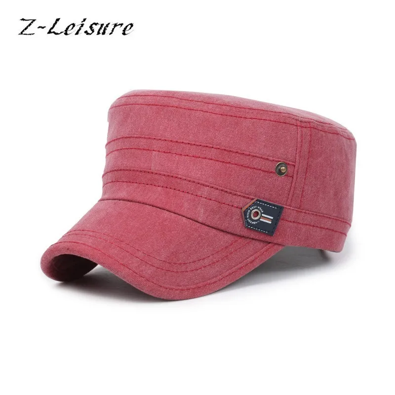 2016 New Korean Military Hat Men Flat Field Caps Brand Captain Sailor