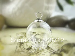 

Free shipping!GGP00033 50sets/lot 20mm Glass Globe Pendant Locket Charm opening 12mm +silver plated pendant base + ring