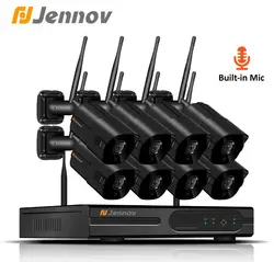 Jennov 4CH 1080 P наружная ip-камера видеонаблюдения Система видеонаблюдения 2MP камера безопасности система Wifi NVR комплект видеонаблюдения