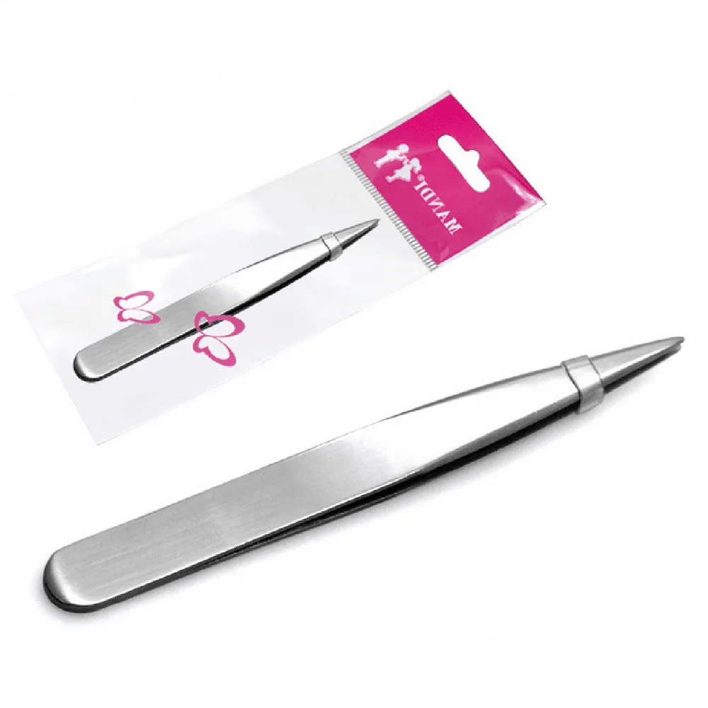 1pcs Sharp Mouth Eyebrow Trimmer Tweezers Stainless Steel Face Hair Removal Eyelash Clip Cosmetic Beauty Makeup Tool Women Gift
