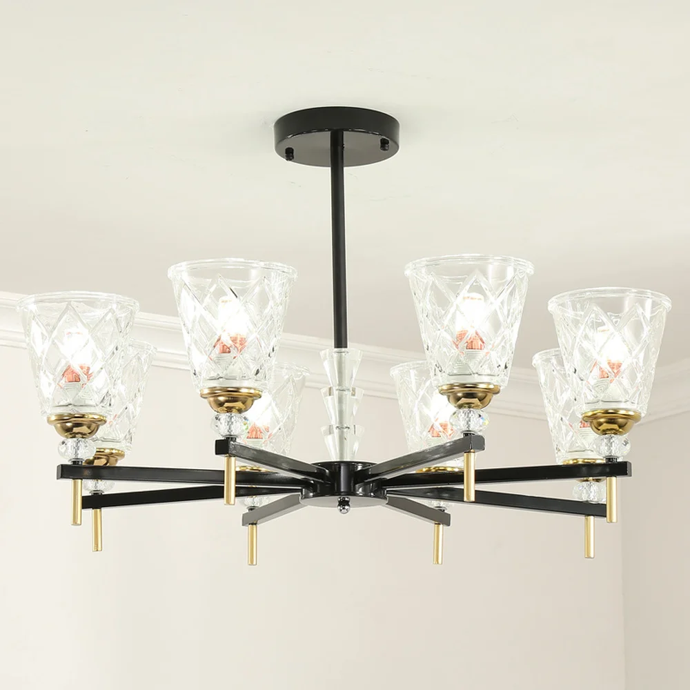 

Crystal chandelier Nordic post-modern luxury restaurant lamp living room lamps simple household atmosphere LU807953
