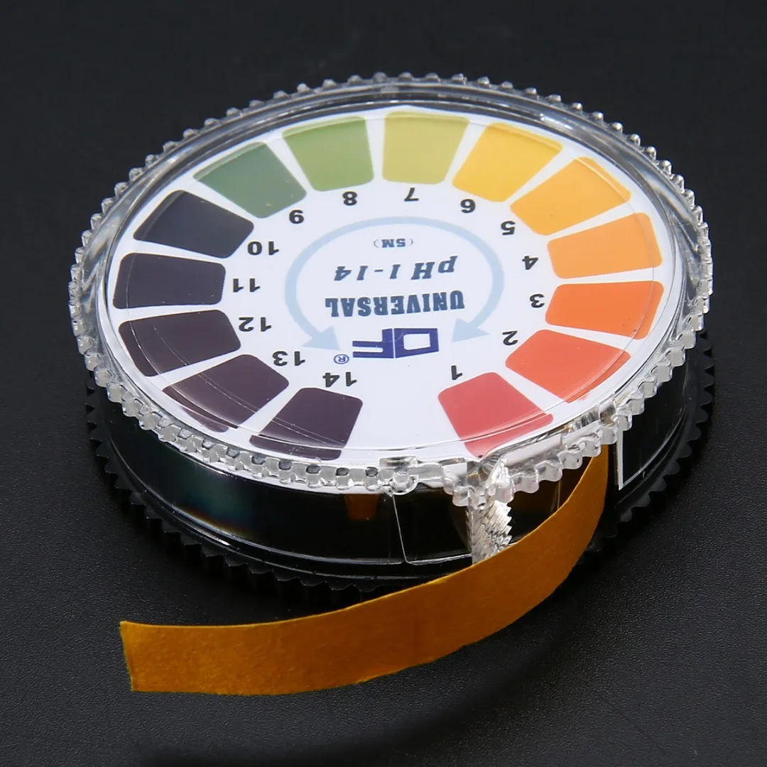 1 Roll 1-14 PH Test Paper Roll 5m Indicator Paper Universal Laboratory Test Paper For Alkaline Acid Testing Measuring Mayitr