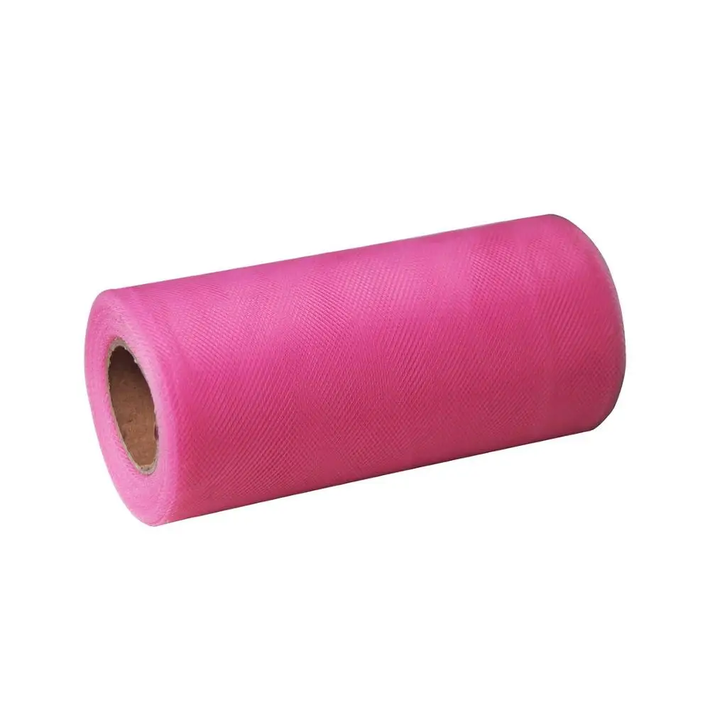 25 ярд 15 см одиночная линия тюль рулон 5 рулонов/партия может смешивать цвет свадебное украшение DIY подарок ткань для юбки-пачки - Цвет: bubblegum