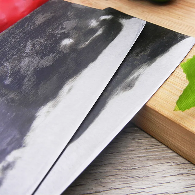  Chen Family Handmade Forging Carbon Steel Slicing Knife Traditional Chinese Household Kitchen Cutti - 32945612477