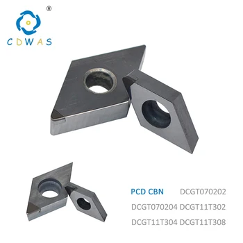 

DCGT070202 DCGT 070204 dcgt11T302 dcgt 11T304 DCGT11T308 PCD CBN Diamond Inserts Internal Turning Tool Blade CNC Lathe Tools