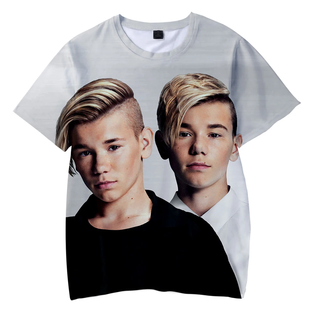 Детские футболки с 3D принтом Marcos & Martinus модные летние коротким рукавом