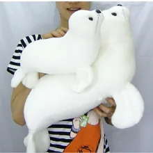 Маленькие плюшевые игрушки морские львы мягкая игрушка-Белая высокого качества морские львы кукла подарок на день рождения около 40 см 0385
