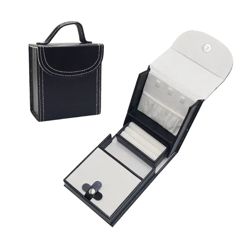 Простой Мини Портативный серьги кольцо сумка для хранения кулон ожерелье ювелирные изделия царапинам защитная коробка дорожная сумка для