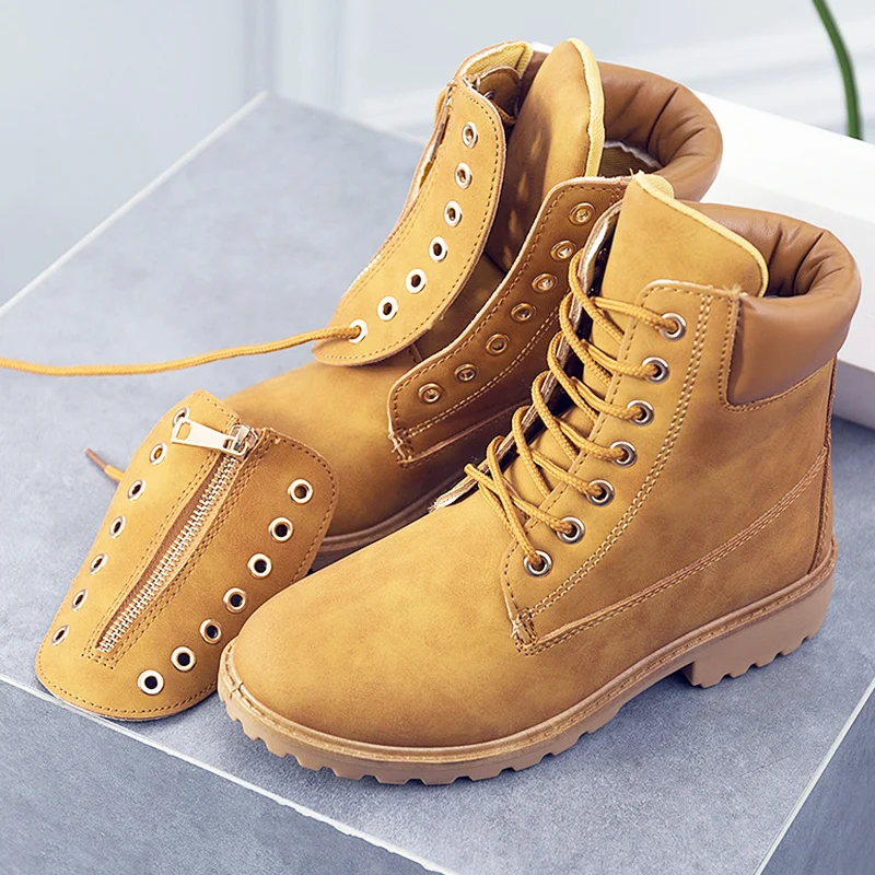 Skup Moda kobiet buty gumowe buty pracy botki dla kobiet 2019 dorosłych wiązanej kobiet jesień rozmiar butów 36 41