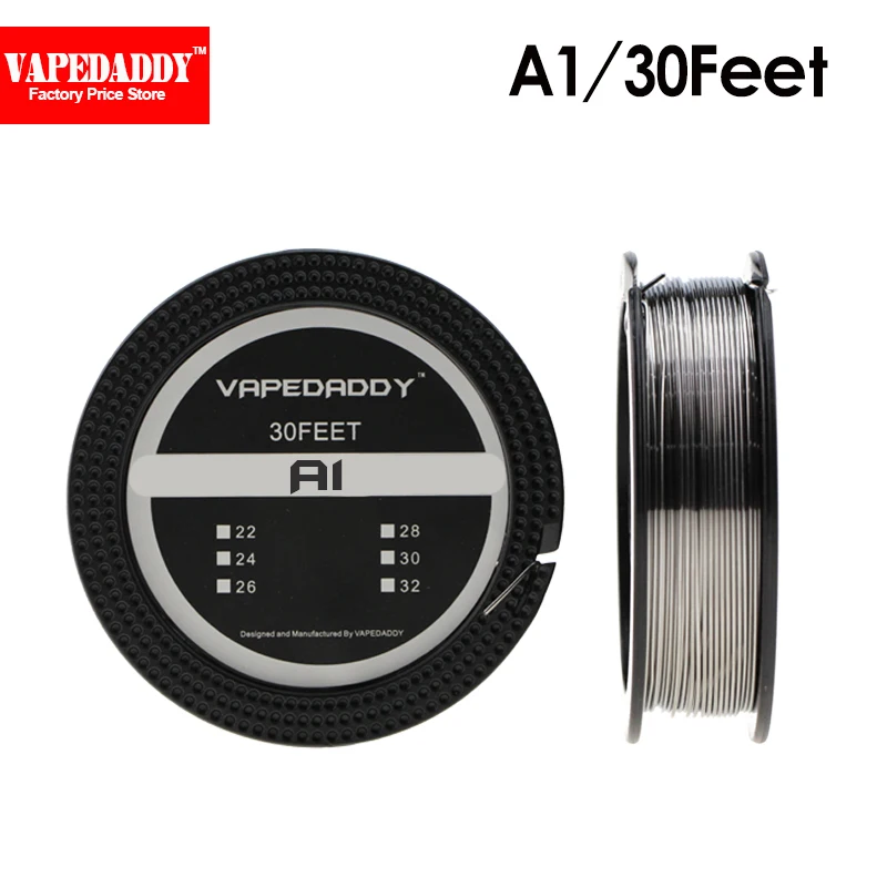 10M Roll A1 Wire Resistance Wire Vape Coil For RBA RDA AWG 22g 24g 26g