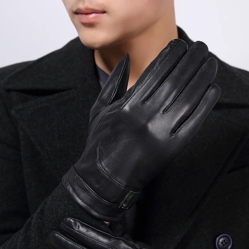 Manufacturers wholesale men's leather gloves autumn and winter ladies