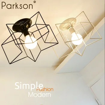

modern led lamp Pentagram ceiling lights iron minimalist retro ceiling lamp liveing room loft pyramid light lamparas de techo