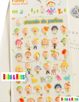 

New cute funny doll deco 3D PVC sticker Scrapbooking Decoration label Wholesale