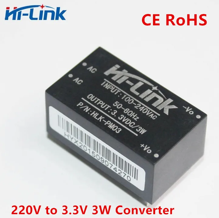 10 шт./партия HLK-PM03 AC-DC 220 V 3,3 V Step Down Buck Питание интеллектуальный модуль бытовой выключатель конвертер