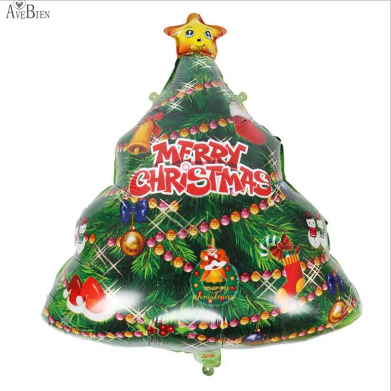 AVEBIEN Large Size Christmas Tree Foil Balloon Merry Christmas Home