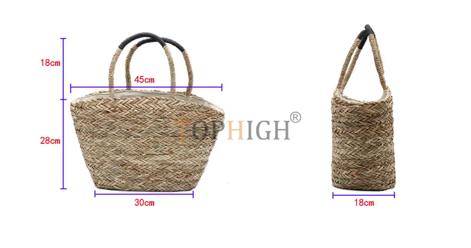 2021 Straw Bag Summer l Bohemia Fashion Women's Handbags Casual Shoulder Bags Beach Bag Big Tote Bag
