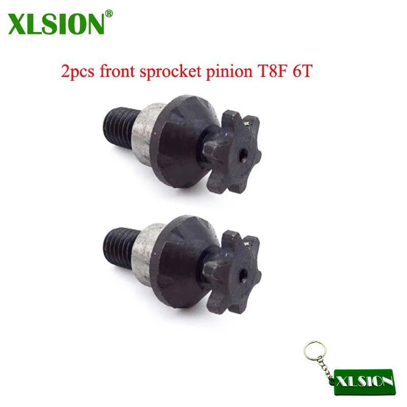 

XLSION 2pcs T8F 6T Clutch Drum Pinion Front Sprocket Gear Box For 2 stroke 47cc 49cc Minimoto Mini Atv Quad Pocket Bike