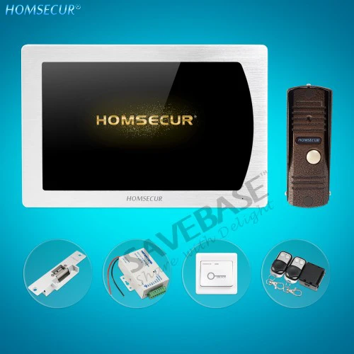 

HOMSECUR 4 Wire Video Door Entry Phone Call System with 1.3MP Waterproof Camera BC011HD-C+BM717HD-S