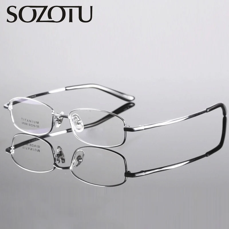 

Spectacle Frame Men Women Pure Titanium Nerd Myopia Eyeglasses Computer Optical Clear Eye Glasses For Male Female Eyewear YQ285