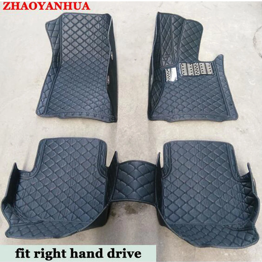 

ZHAOYANHUA car floor mats for Honda Accord CRV City HRV Vezel Crosstour Fit car-styling leather Anti-slip carpet liners