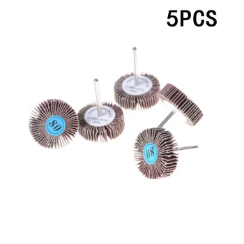 

Practical 5pcs 30mm 80 Grit Grinding Sanding Sandpaper Polisher Flap Wheel Rotary Tool