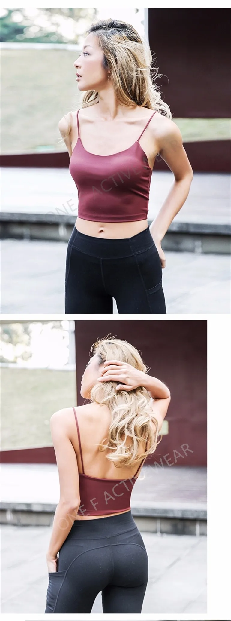  FREE PEOPLE red fitness crop top 
