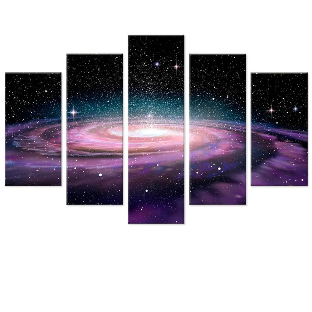 

Landscape Canvas Wall Art for Living Room Space Decor Art Fancy Starry Canvas Prints Space Bedroom Purple Wall Decor No Frame