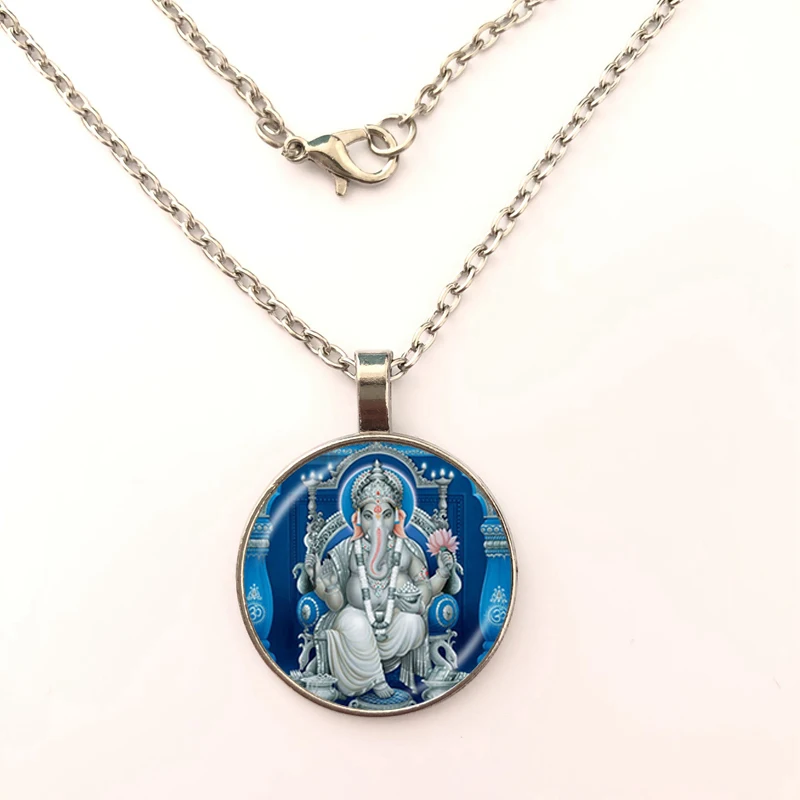 Ожерелье с подвеской god Ganesh Ganesha Бог удачи индиистский слон Будда духовная