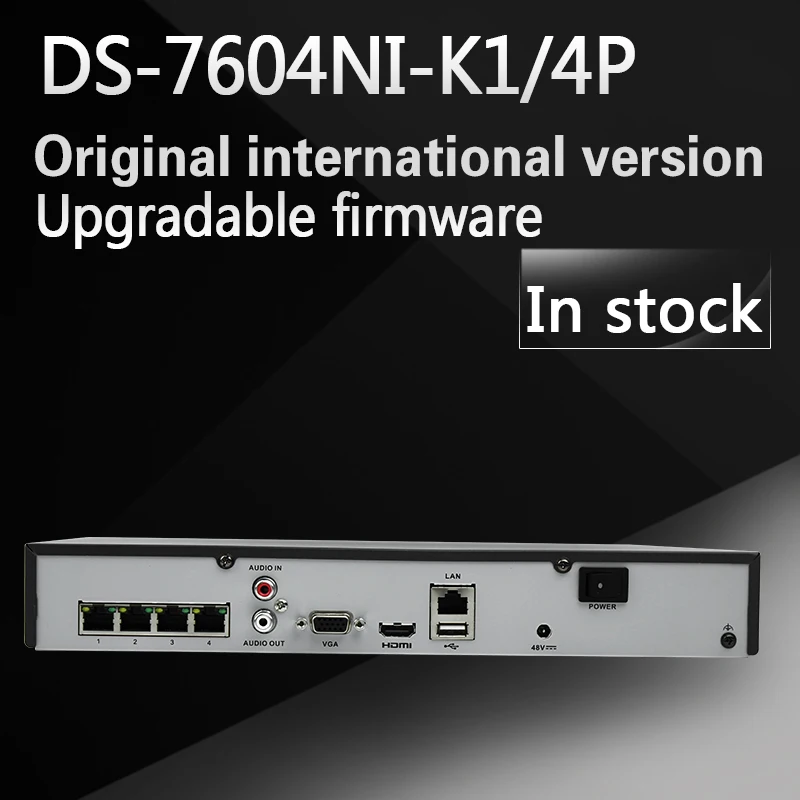 Английская версия DS-7604NI-K1/4 P 4CH 4K NVR one SATA с 4POE портами встроенный разъем& Play 4K NVR