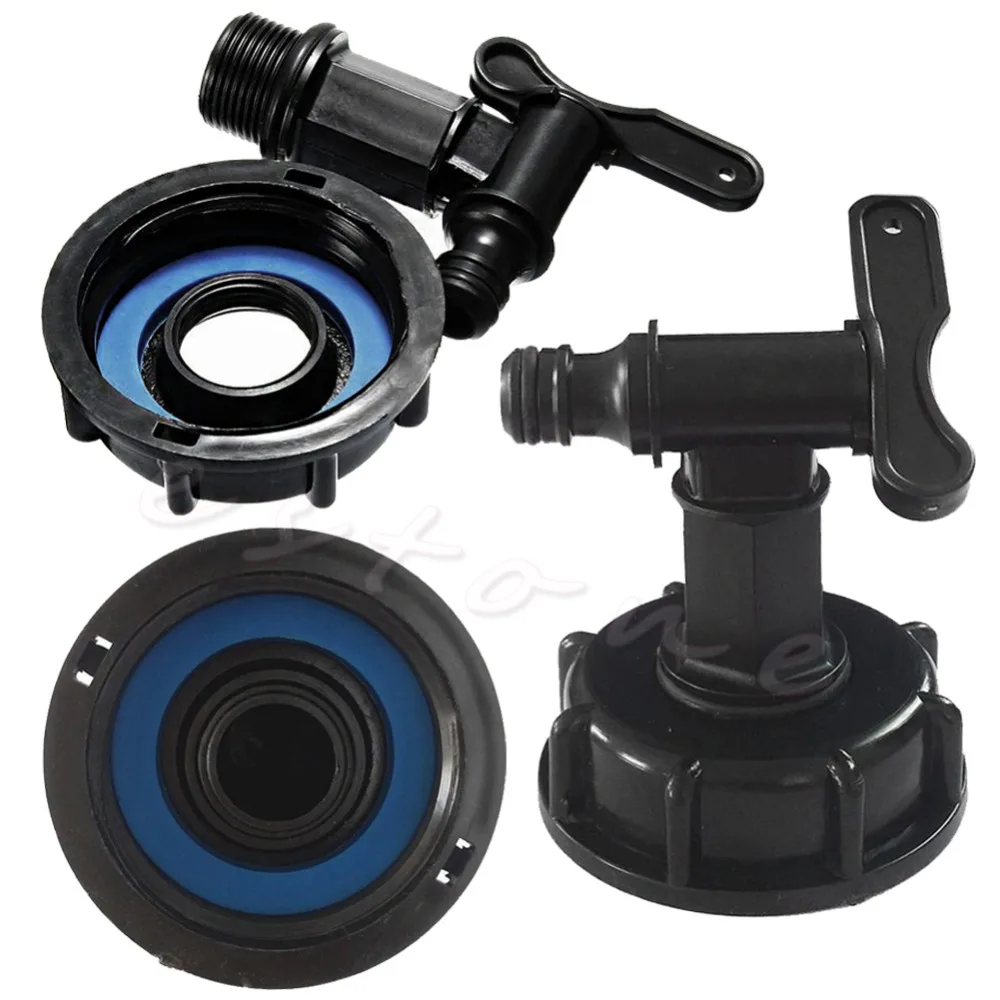 

1000L IBC To (15mm) 1/2" Water Tank Hose Yard Adapter Fittings With Switch