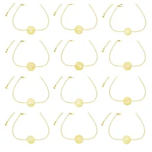 Пара знак зодиака 12 двенадцать созвездий браслет для Для женщин Нержавеющая сталь Дева весы для малышей с принтом «Скорпион» Стрелец подарок на день рождения