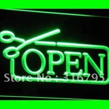 I030 открытым Ножницы стрижка отображает светодиодный неоновый свет Признаки включения/выключения 20+ Цвета 5 размеров