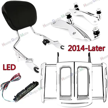 

4Point Hardware Kit&Adjustable Two-Up Luggage Rack&Sissy Bar Backrest Harley Street Glide Road King 2014 2015 2016 2017 2018