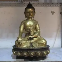 Песня voge Gem S7073 буддийский храм Бронзовый свинка Шакьямуни стороны провести лотоса татхагата статуя Будды