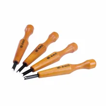 MEEDEN 4 шт. профессиональная резьба по дереву 3# набор ножей набор резцов гравировальный Чехол DIY принадлежности ручное мощное сцепление деревообрабатывающий инструмент