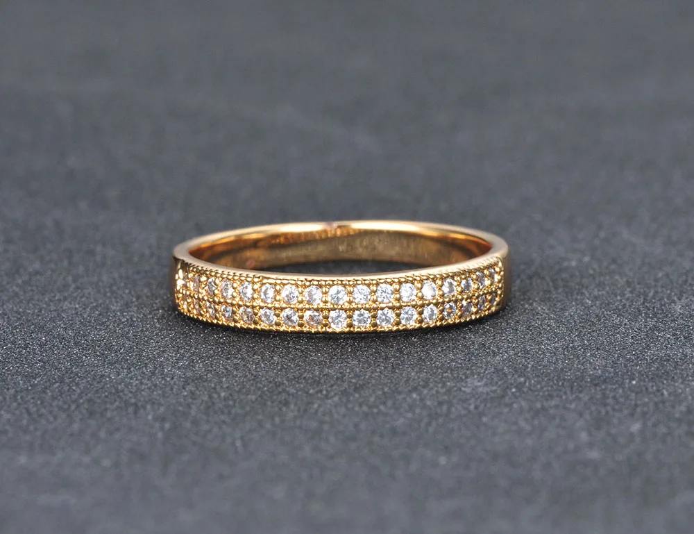 Lokaer модные золотые/серебряные кольца для вечеринок ювелирные изделия для девочек проложить Установка 2 ряда горный хрусталь кольцо на головщину LR17171