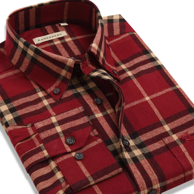 Zimaes-Men Printed Turn-Down Collar Long-Sleeve Causal Button Down Shirt