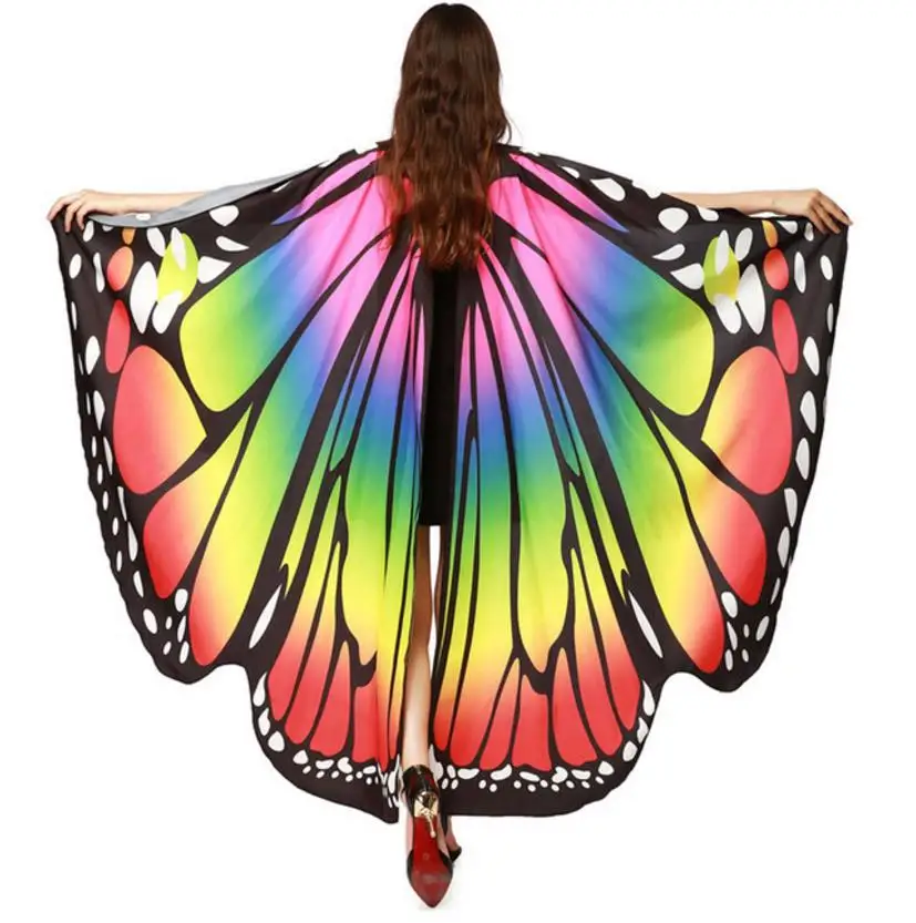 Drop-Shipping-HOT-Women-Butterfly-Wings-Pashmina-Shawl-Scarf-Nymph-Pixie-Poncho-Costume-Accessory (1)
