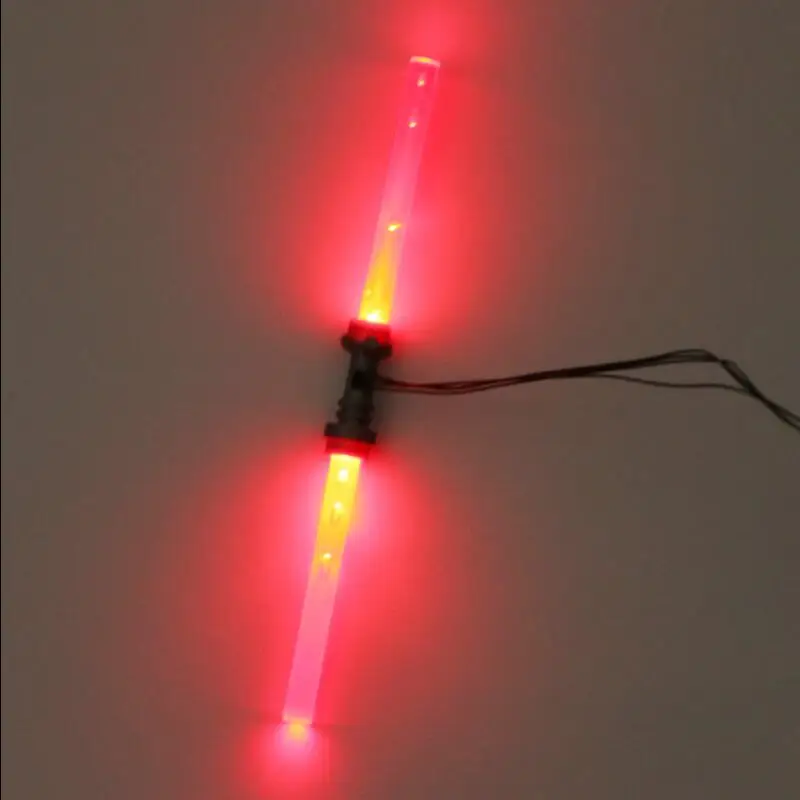 Светодиодный светильник саблей для лего Фигурки игрушки для звездных войн лего/pin The Force Awakens нано светильник Набор DIY игрушки для детей - Цвет: Double laser sword