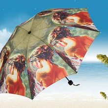 10 шт./партия Federal Express быстро индивидуальная картина маслом трехсложный Зонт взрослый художественный зонт от солнца и дождя зонтик