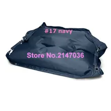 Navy blue Outdoor ramak bean bag furniture, living room two seat bean bag sofa, safety belts beanbag kpecno seat