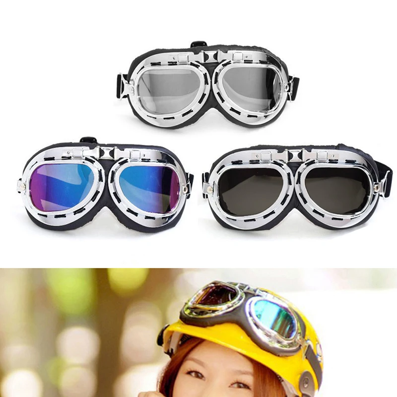 

Free shipping Hot New Cool Retro Vintage Aviator Pilot Bike Motorcycle Cycling Goggles Eyewear Glasses High Quality